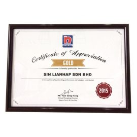 Nippon Paint Appreciation Certificate