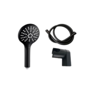 Hand Shower Set with Hose & Bracket Holder - Black